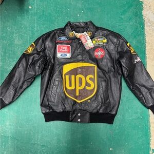 vintage Jeff Hamilton NASCAR leather racing jacket Men's Medium